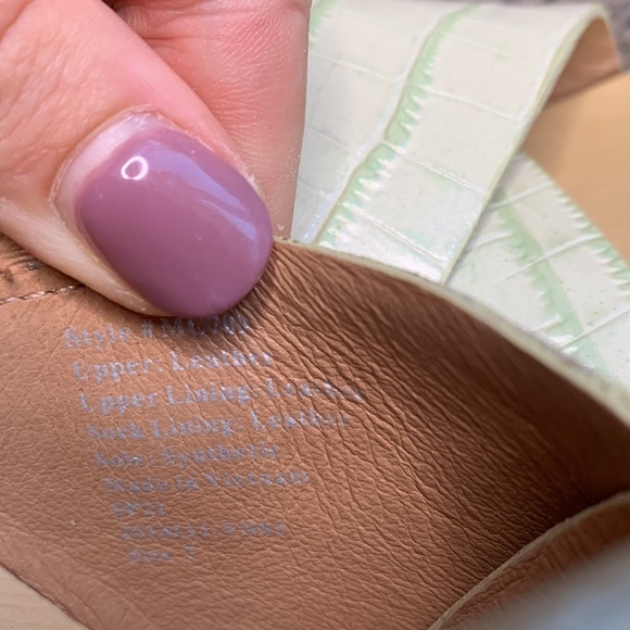 Madewell The Farrah Clog Sandals Croc Embossed Open Toe Slingback sz 7 - Picture 6 of 10